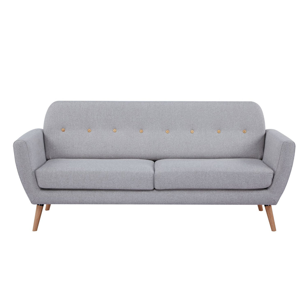 Sofá 3 Plazas Capena Respaldo Capitoné Gris