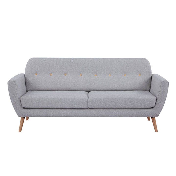 Sofá 3 Plazas Capena Respaldo Capitoné Gris