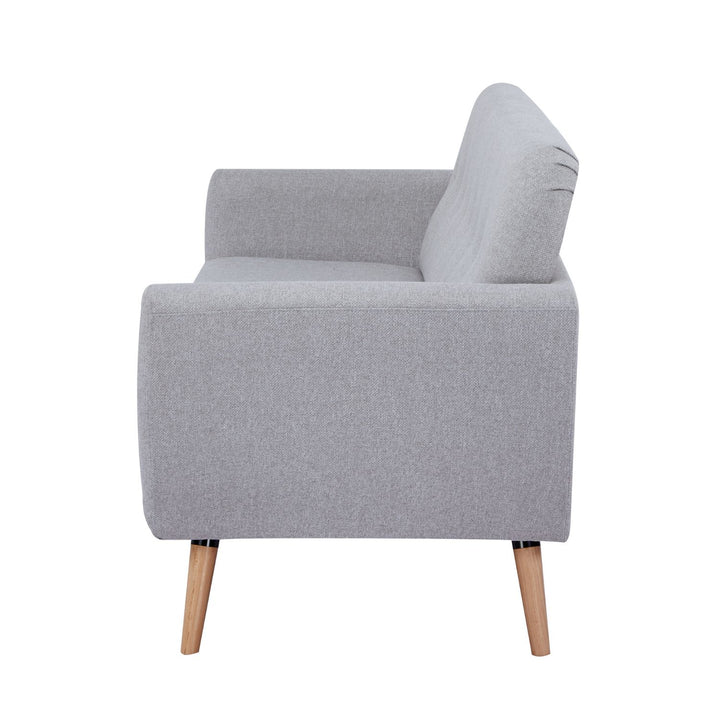 Sofá 3 Plazas Capena Respaldo Capitoné Gris