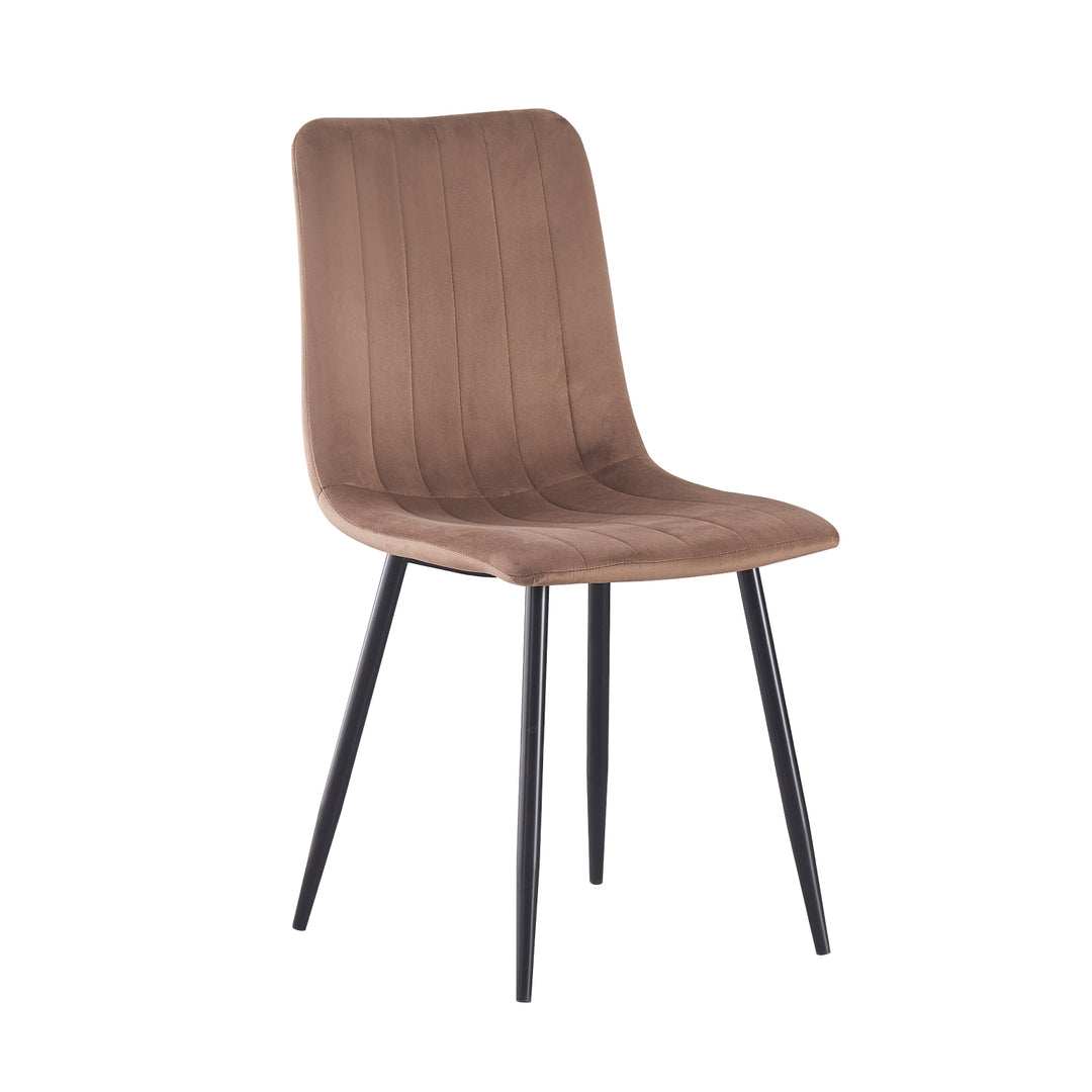 Set 4 Sillas de Sala Comedor Terciopelo Arena