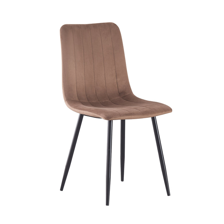 Set 4 Sillas de Sala Comedor Terciopelo Arena