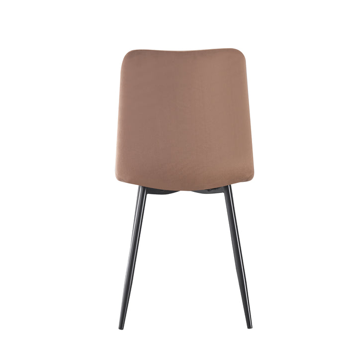 Set 4 Sillas de Sala Comedor Terciopelo Arena