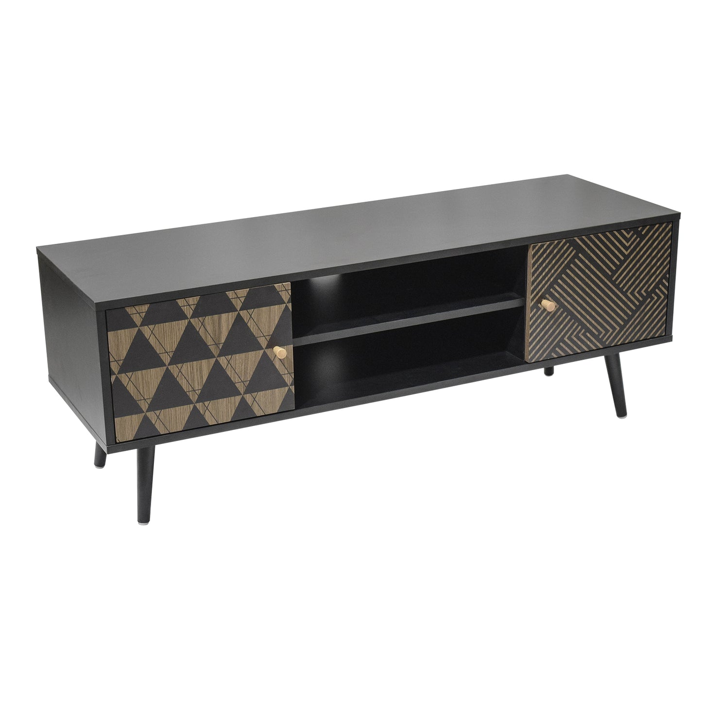 Mueble de TV Corintio-N Estilo Vintage Negro