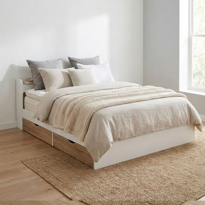 Cama Queen Nórdica con Cajones