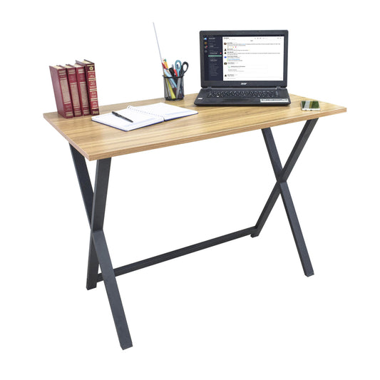 Escritorio Estilo Industrial con Base Cruzada