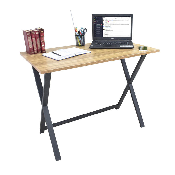 Escritorio Estilo Industrial con Base Cruzada