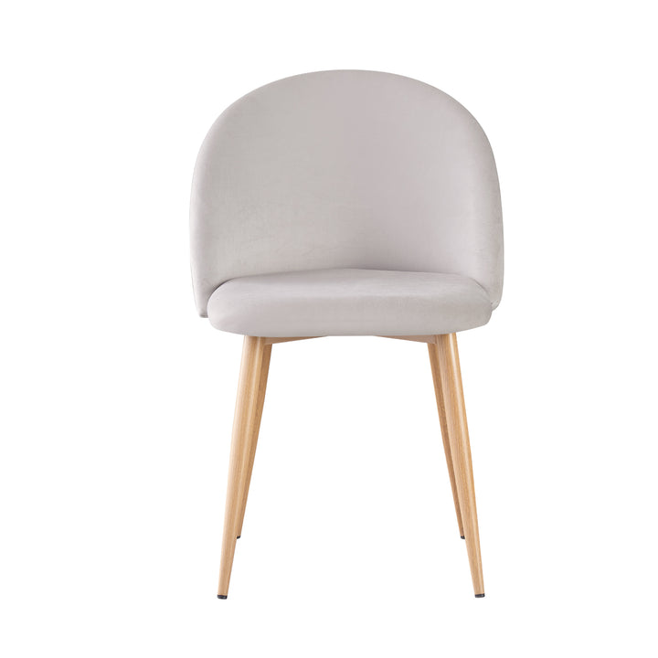 Set 4 Sillas de Sala Comedor Modernas Terciopelo Gris