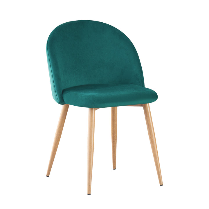 Set 4 Sillas de Sala Comedor Modernas Terciopelo Verde