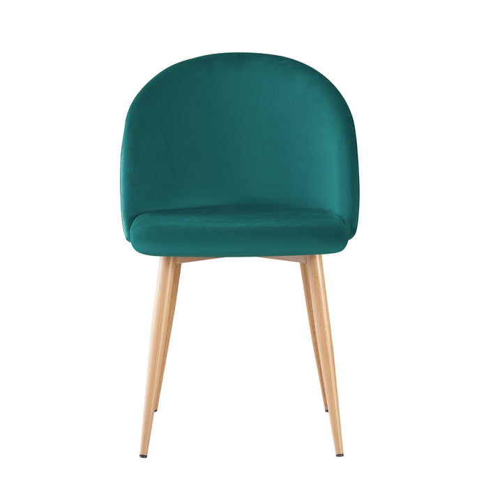 Set 4 Sillas de Sala Comedor Modernas Terciopelo Verde