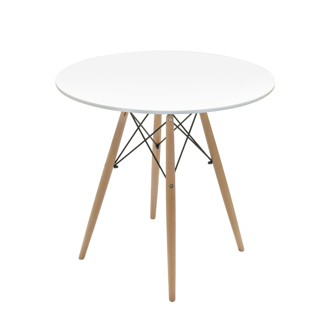 Mesa de Comedor Estilo Eames Redonda Blanca
