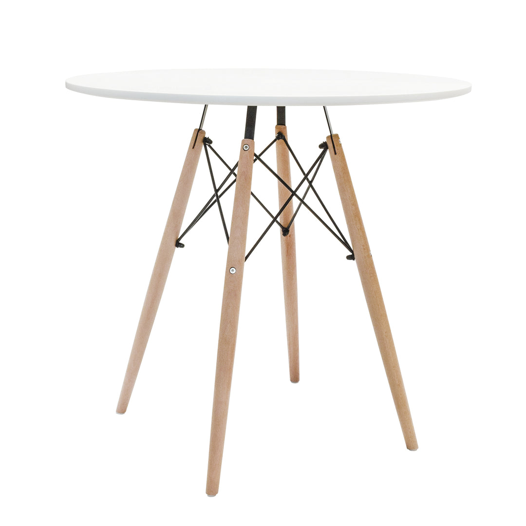 Mesa de Comedor Estilo Eames Redonda Blanca