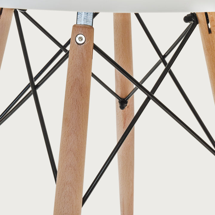 Mesa de Comedor Estilo Eames Redonda Blanca