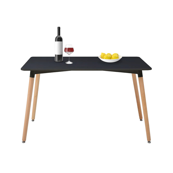 Mesa de Comedor Eames Nórdica Rectangular Negra