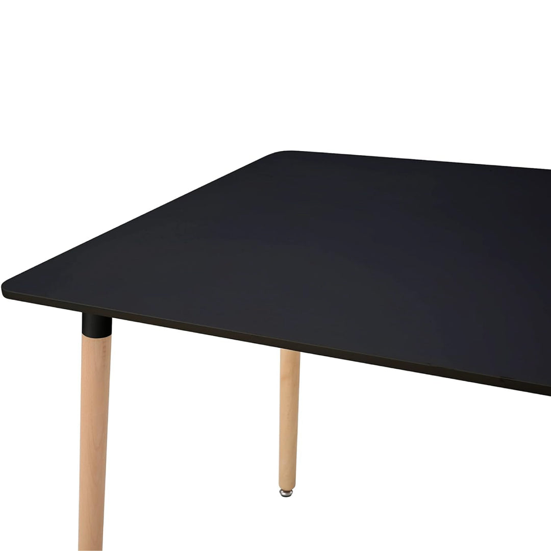 Mesa de Comedor Eames Nórdica Rectangular Negra