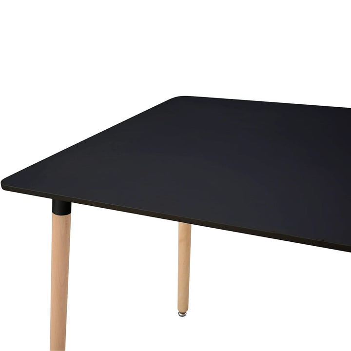 Mesa de Comedor Eames Nórdica Rectangular Negra