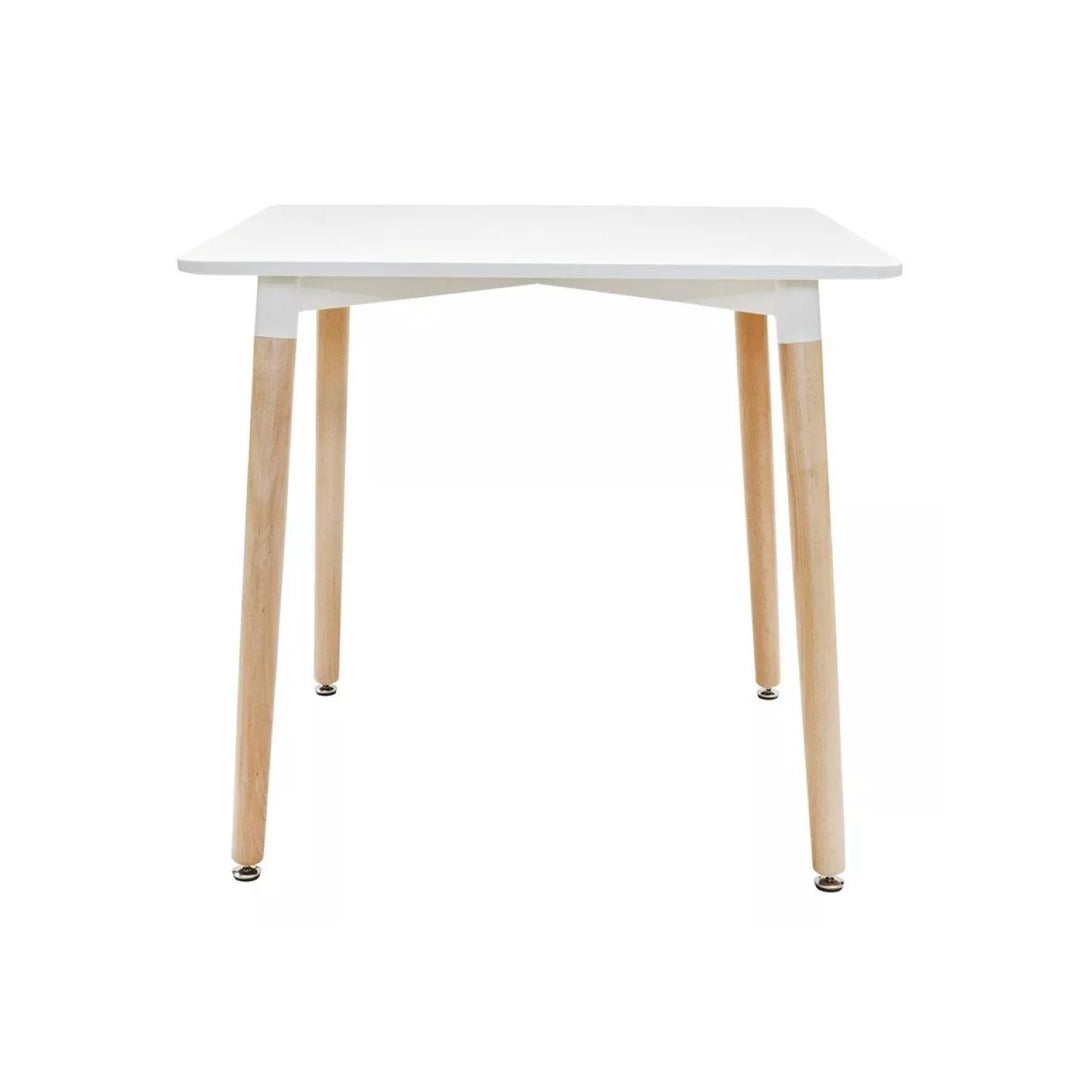 Mesa de Comedor Eames Nórdica Cuadrada Blanca