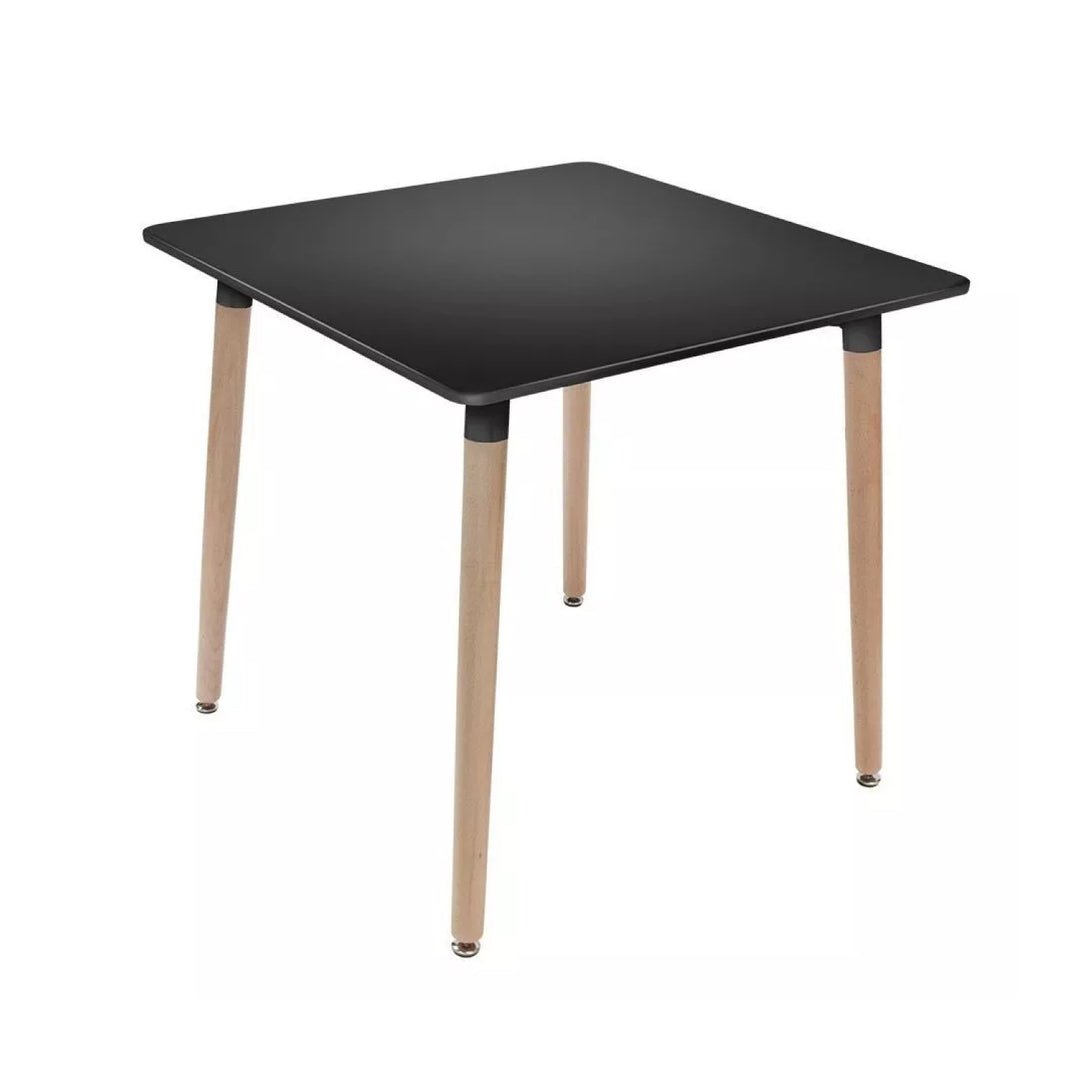 Mesa de Comedor Eames Nórdica Cuadrada Negro