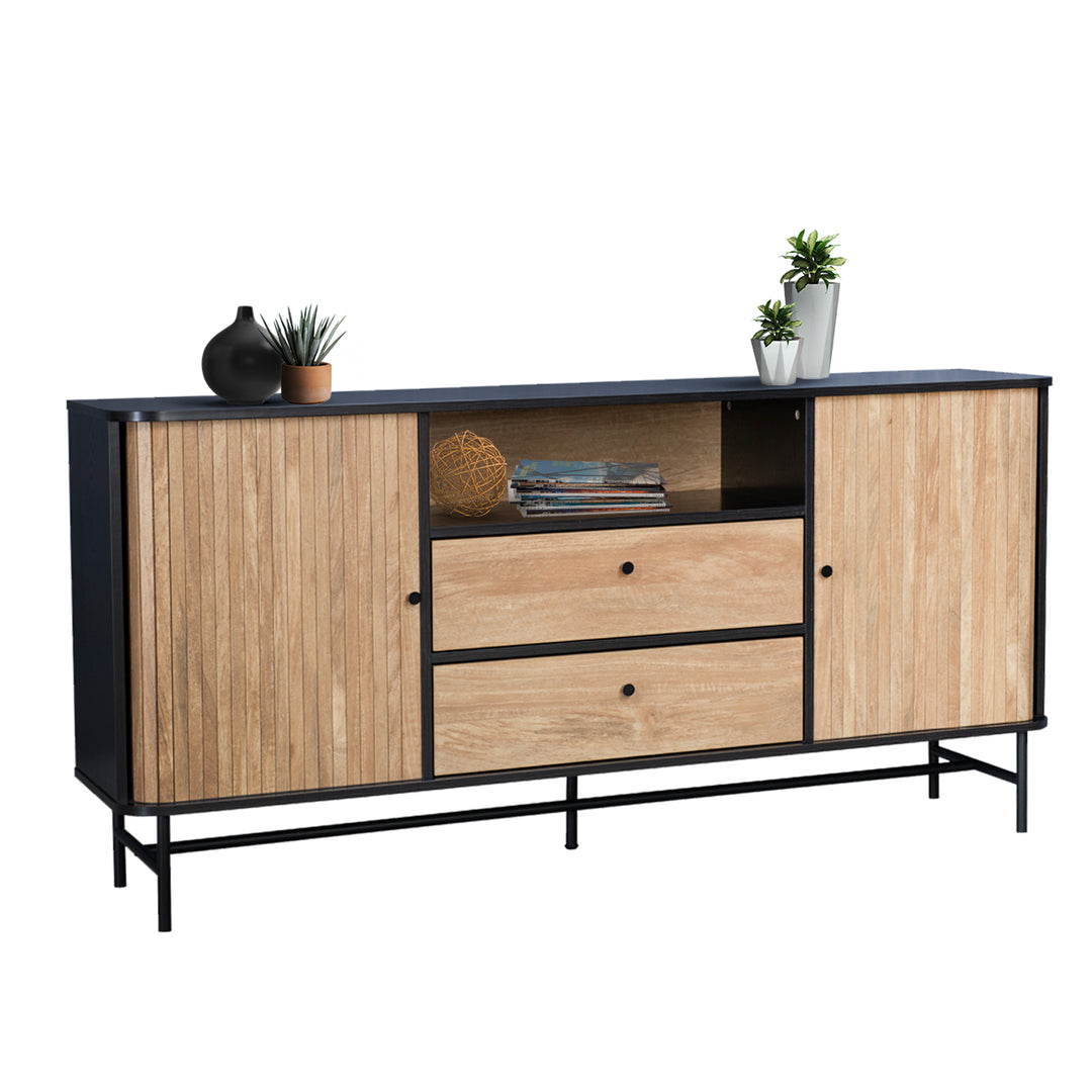 Cómoda Cajonera Moderna con Puertas Corredizas