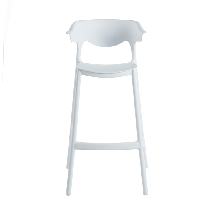 Set 2 Bancos Altos Minimalistas Aptos Exterior Blancos