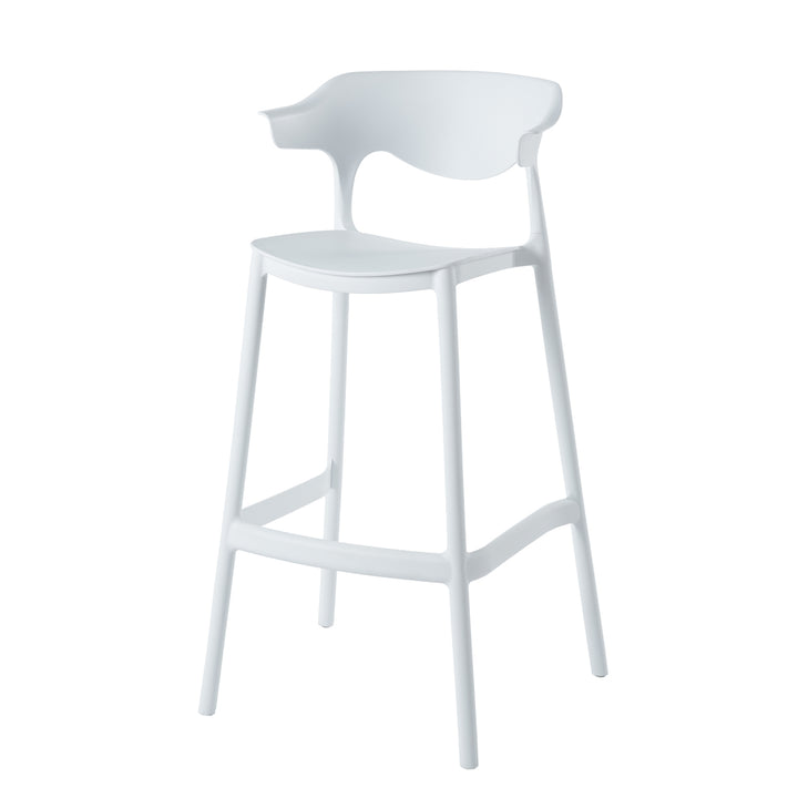 Set 2 Bancos Altos Minimalistas Aptos Exterior Blancos