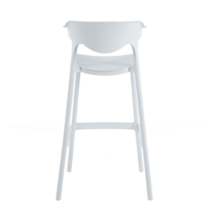 Set 2 Bancos Altos Minimalistas Aptos Exterior Blancos