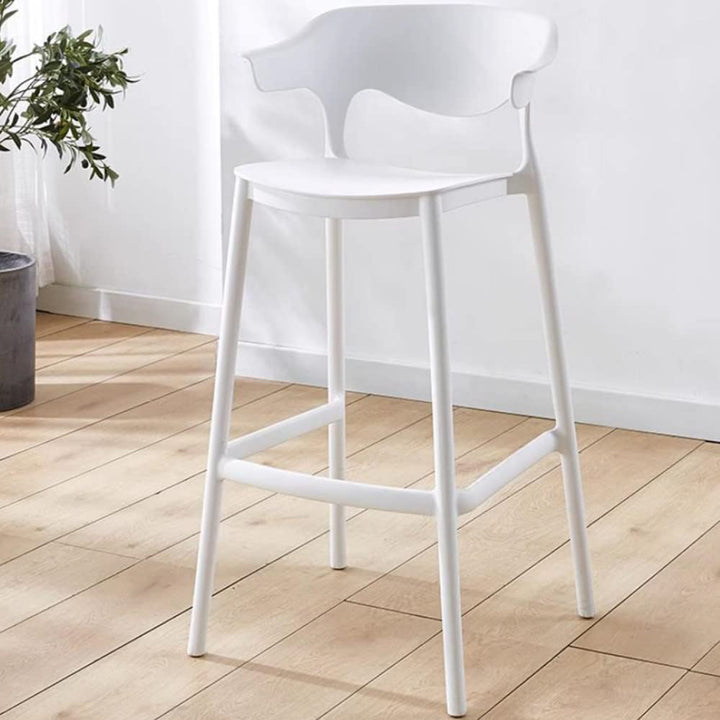 Set 2 Bancos Altos Minimalistas Aptos Exterior Blancos