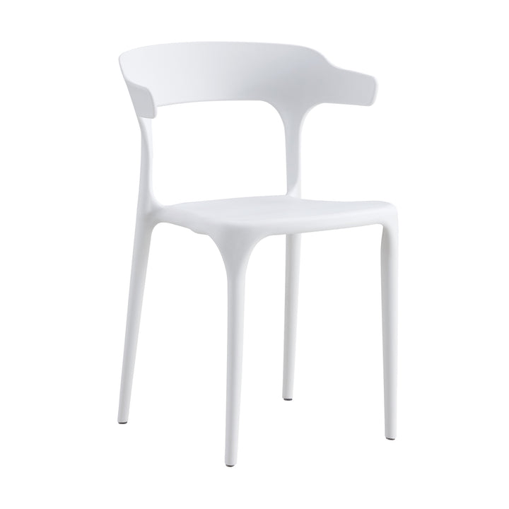 Set 4 Sillas Minimalista Aptas Exterior Blancas
