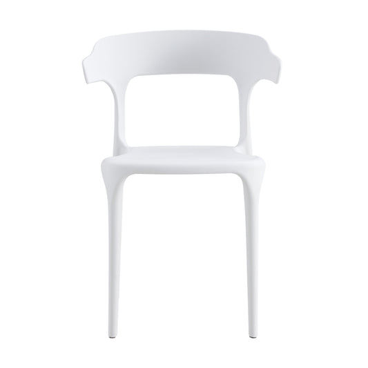 Set 4 Sillas Minimalista Aptas Exterior Blancas