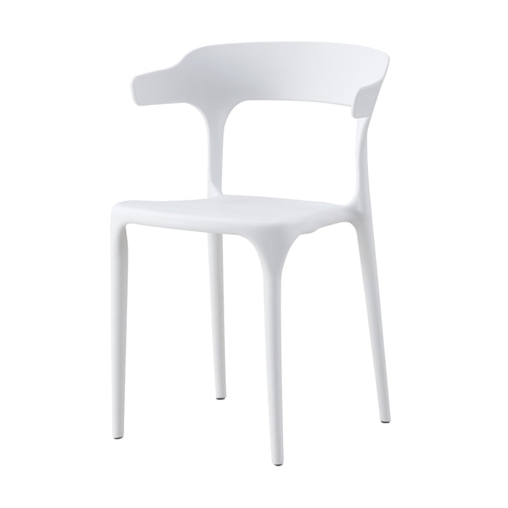 Set 4 Sillas Minimalista Aptas Exterior Blancas