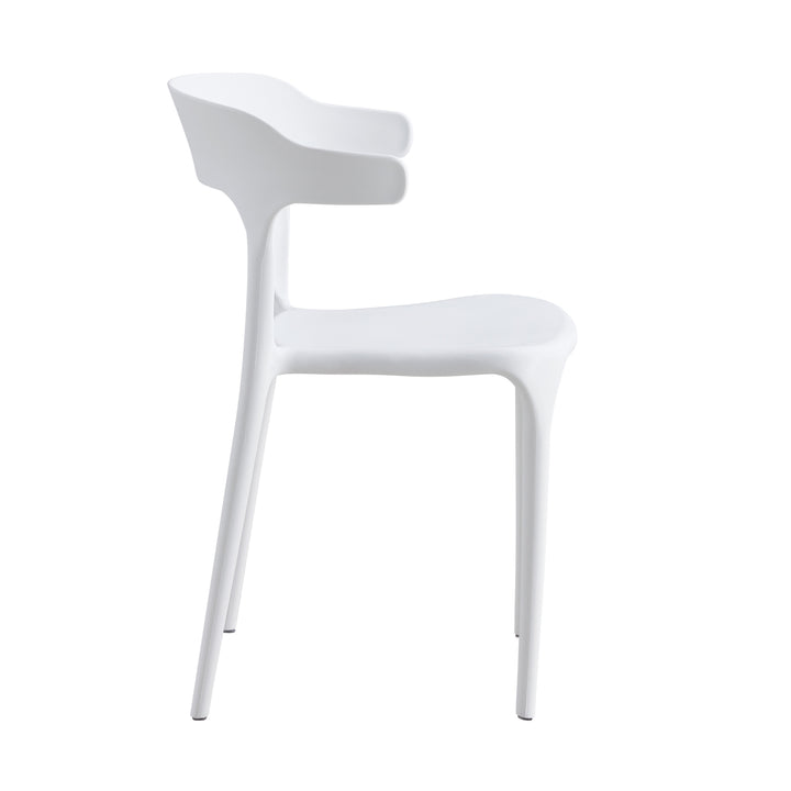 Set 4 Sillas Minimalista Aptas Exterior Blancas