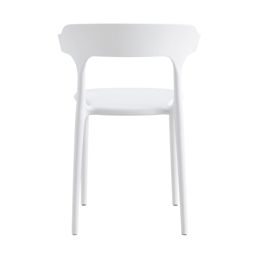 Set 4 Sillas Minimalista Aptas Exterior Blancas