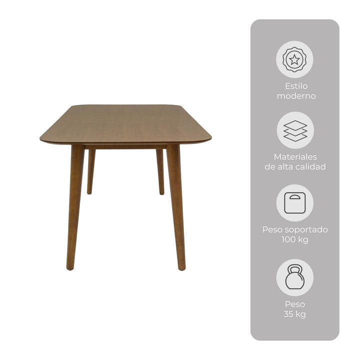 Mesa de Comedor Romo 6 Personas Café