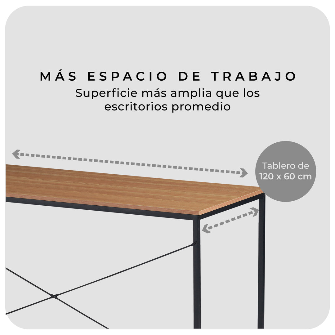 Escritorio Diseño Industrial Café y Negro
