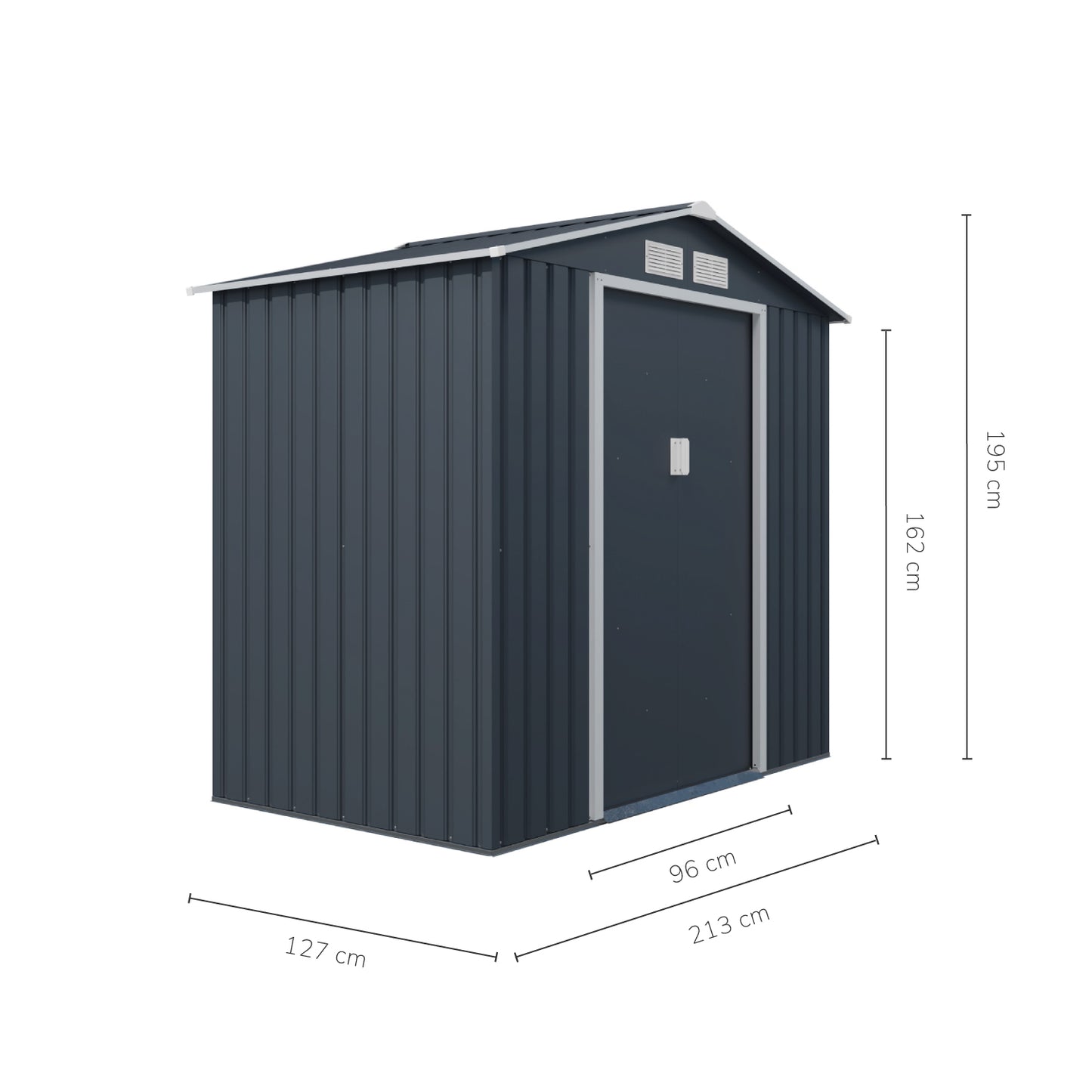 Cobertizo de Almacenamiento Para Exterior 213x127x195