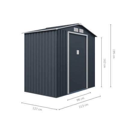 Cobertizo de Almacenamiento Para Exterior 213x127x195
