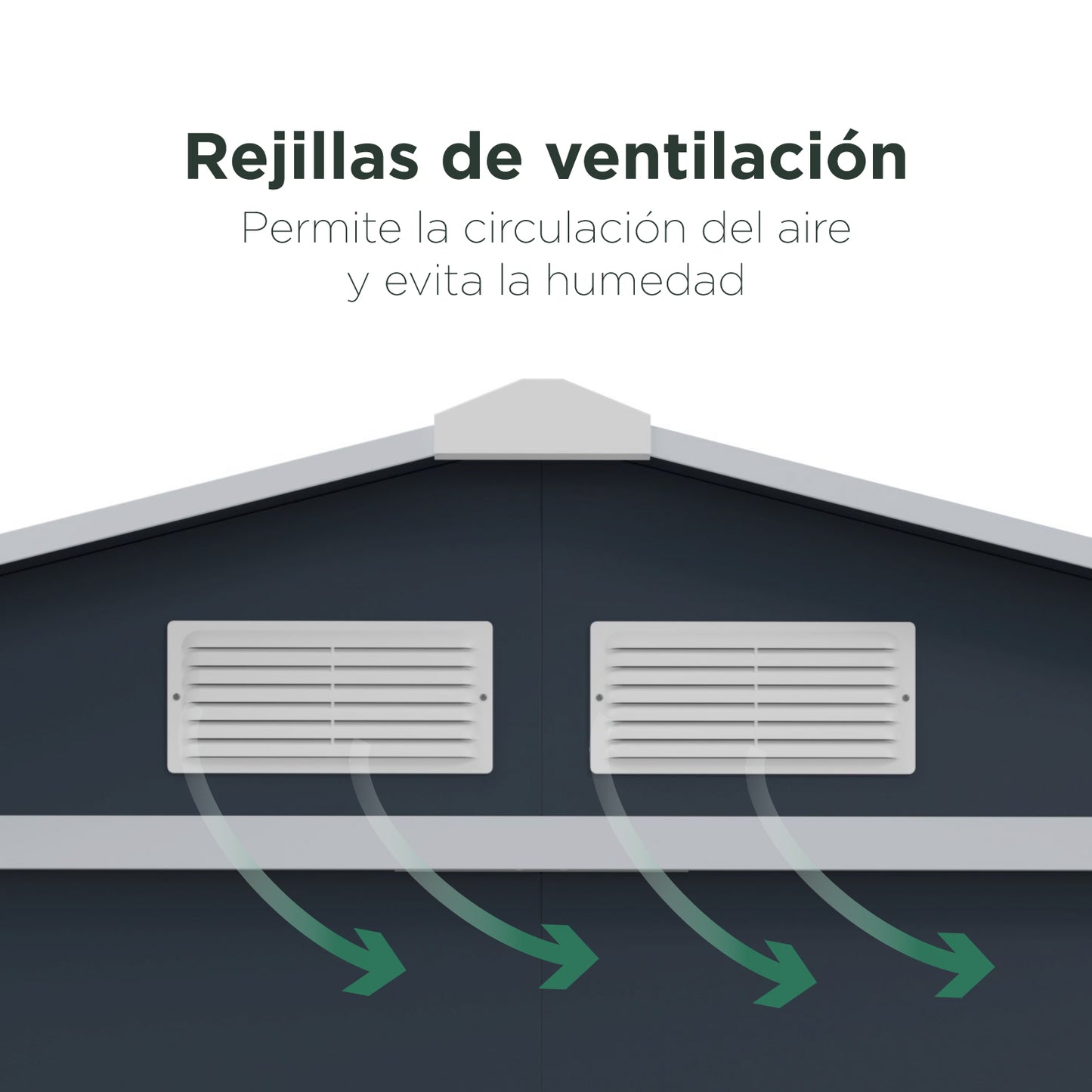 Cobertizo de Almacenamiento Para Exterior 213x127x195