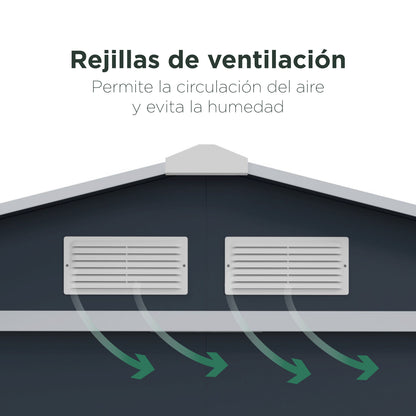 Cobertizo de Almacenamiento Para Exterior 213x127x195
