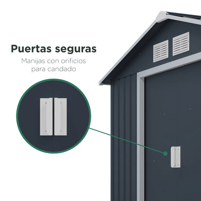 Cobertizo de Almacenamiento Para Exterior 213x127x195