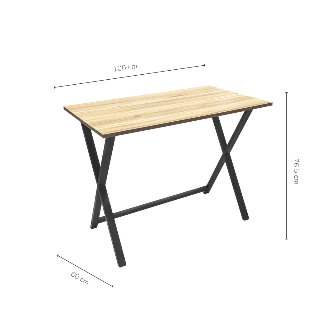 Escritorio Estilo Industrial con Base Cruzada
