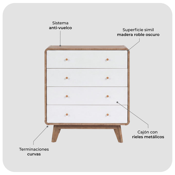 Cómoda Cajonera Hella