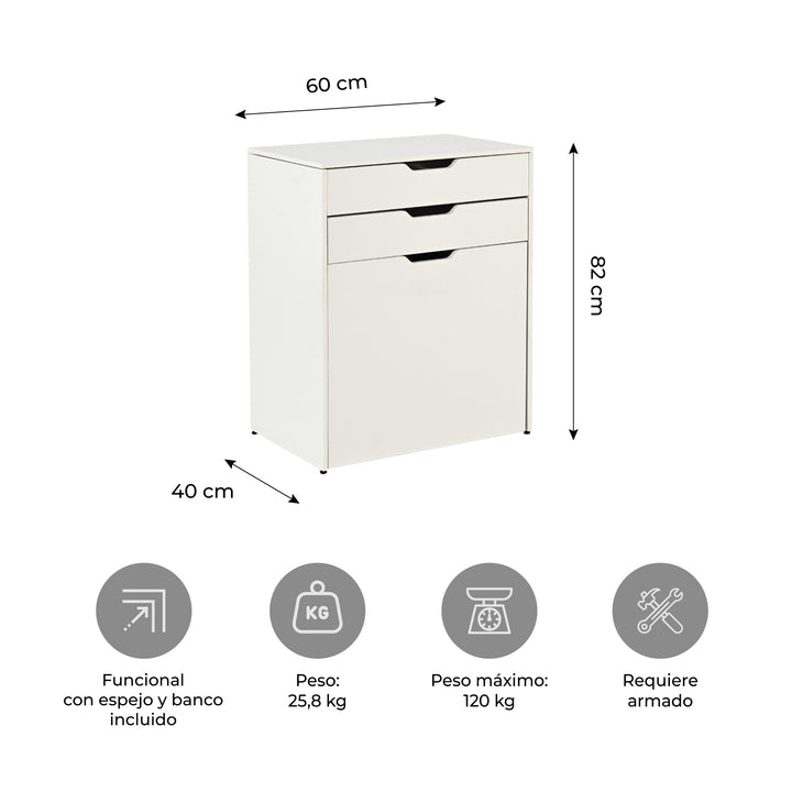 Tocador Vanity Ivory