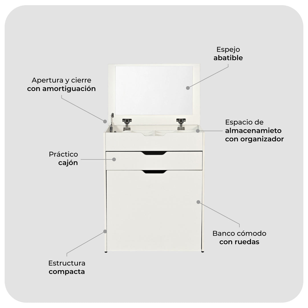 Tocador Vanity Ivory