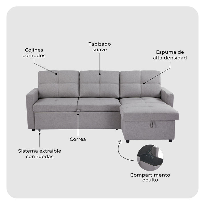 Sofá Cama 3 Plazas Lazio