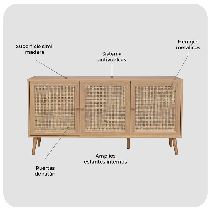 Credenza Bufetera Maui 140 cm
