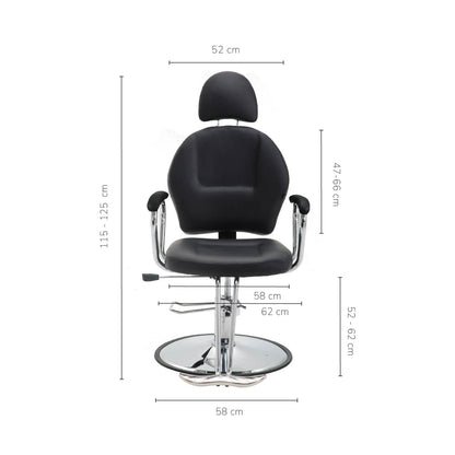 Silla Barbería Dutch Hidráulico Reclinable Negra