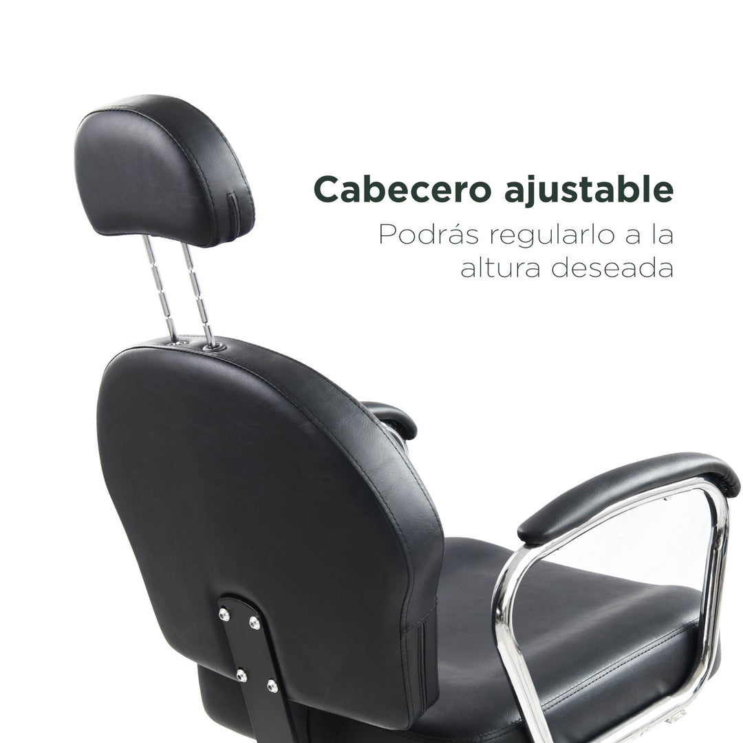 Silla Barbería Dutch Hidráulico Reclinable Negra
