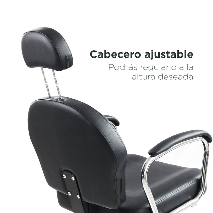 Silla Barbería Dutch Hidráulico Reclinable Negra