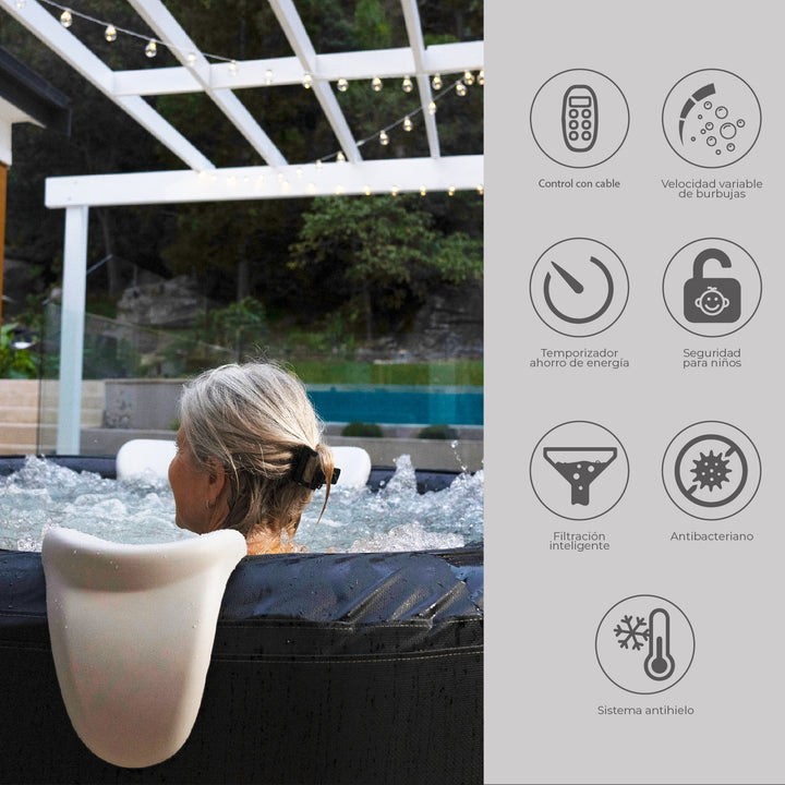 Tina Spa Hidromasaje Inflable Portland 6 Premium