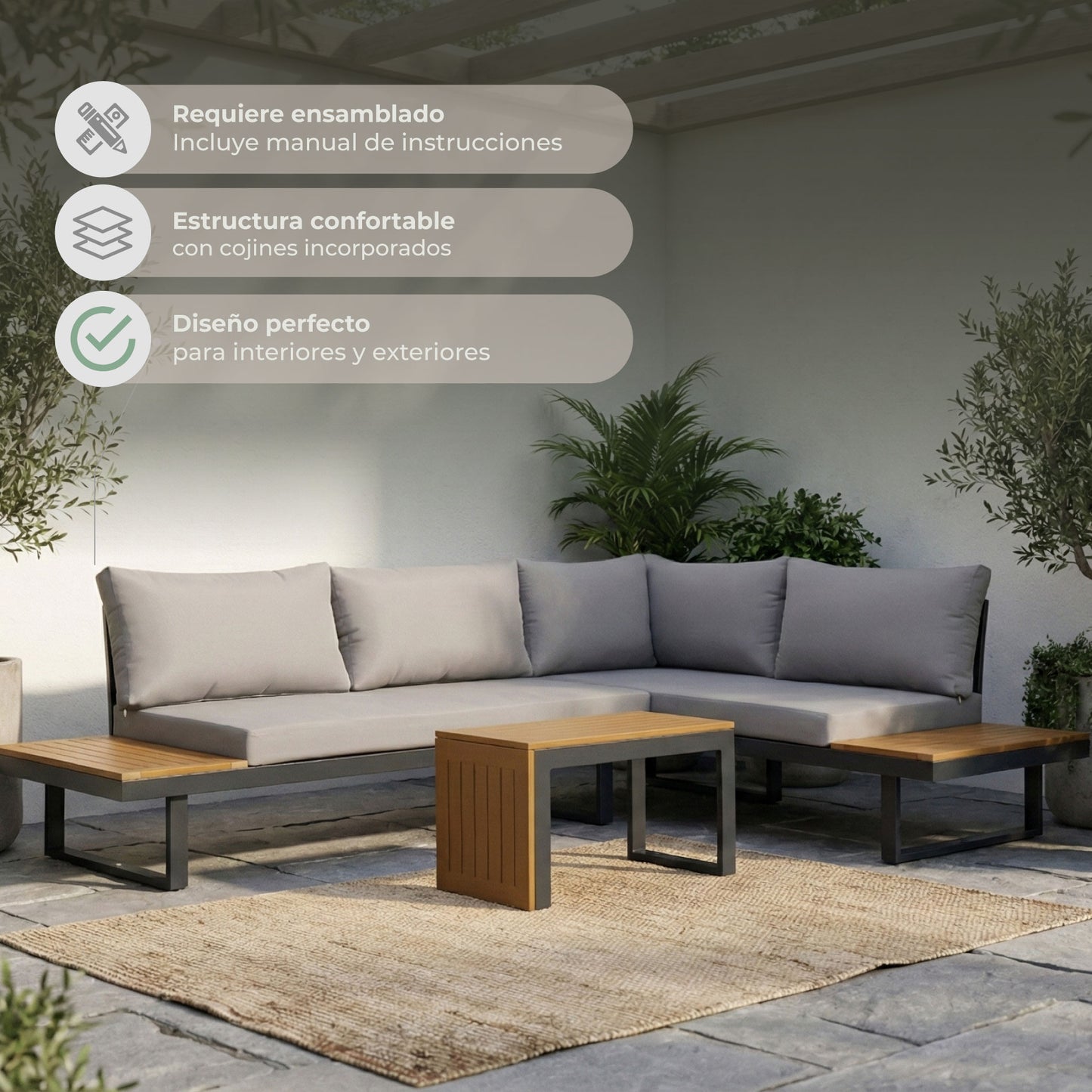 Set de Exterior Saigon Sofá + Mesa de Centro