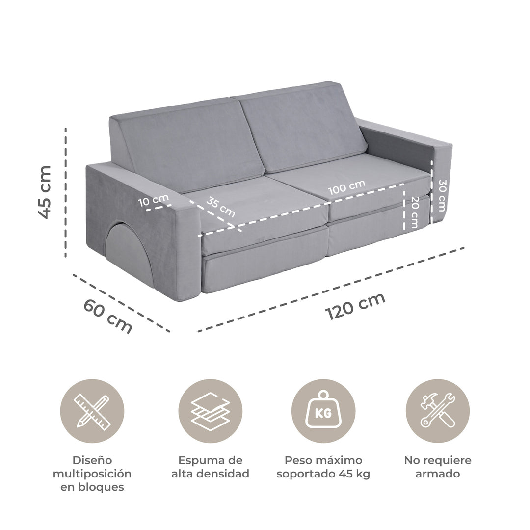 Sofá Modular Lúdico Para Niños Alva